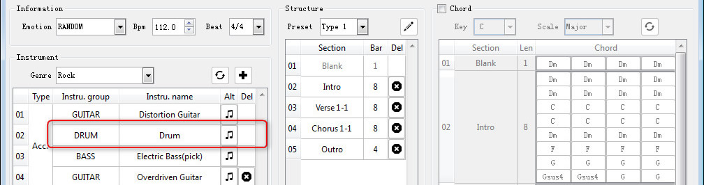 Music Compose with Options